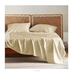 GENERICO - Sabanas De Algodón Bramante Queen beige