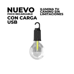 GENERICO - Foco Recargable Usb Lampara Portatil Con Gancho