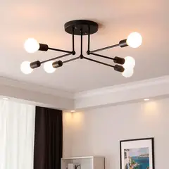 GENERICO - Lámpara de Techo Moderna de 6 Luces con Diseño Minimalista