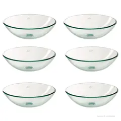 XM - Ovalínes Redondo de Vidrio Templado Transparente x 6 unidades