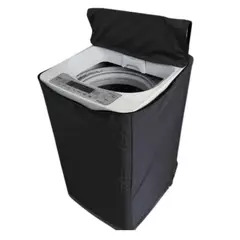 GENERICO - Funda Lavadora Lona color Negro 15-22 kg