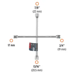 TRUPER - Llave de cruz 14 pulida y cromada