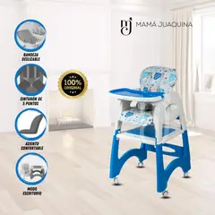 BABY - Silla de Comer 3 en 1 «CHAIRMAN» Blue