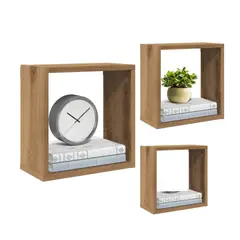 GENERICO - Repisa Cubo Flotante Caramelo Muebles Gaudi