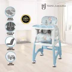 BABY - Silla de Comer 3 en 1 «CHAIRMAN» Light Blue
