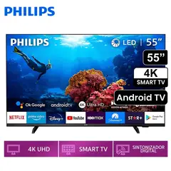 PHILIPS - Televisor PHILIPS LED 55 Pulg UHD 4K Smart Tv 55PUD7406