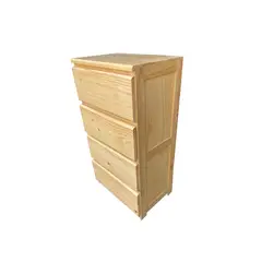 GENERICO - COMODA CAJONERA PINO DE 60CM COLOR NATURAL