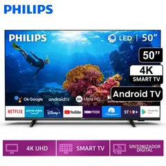 PHILIPS - Televisor Philips LED 4K UHD Smart 50 Pulg 50PUD7406