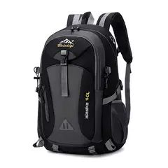 GENERICO - Mochila de camping trekking Negra 40L- Resistente con Diseño