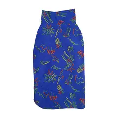 PRETTY CAN - Camisa hawaiana para perros - Azul y Rojo -Talla 3