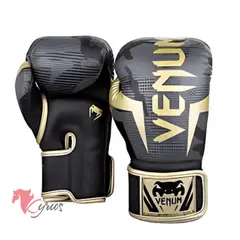 NO LOGO - Guantes De Box De 14 ONZ Color Plomo Con Dorado