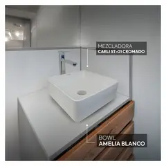 STONE - COMBO AMELIA BLANCO + CAELI ST + DESAGUE POP UP SREBOSE PBOWL 18CM