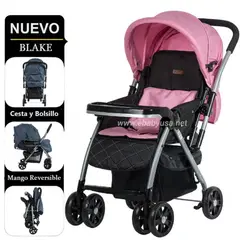 EBABY - COCHE DE PASEO BLAKE CON MANGO REVERSIBLE 1140 Rosado