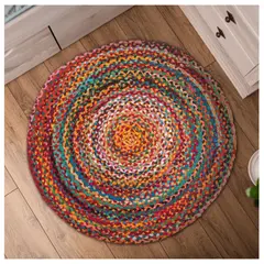 GENERICO - Alfombra CHINDI multi redondo IC-10207 Medidas: 1.20 diámetro
