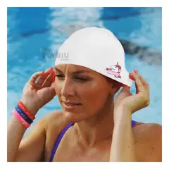 GENERICO - Gorro de Natacion Diseño Unicornio Resistente en Blanco