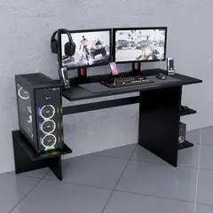 PELIKANO - Escritorio gamer 136 cm negro Innovaciones Lumik
