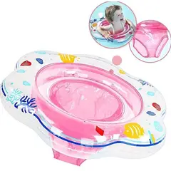 GENERICO - Flotador para Bebé con Asiento Rosado verano