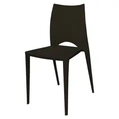 ARKIMUEBLES - Silla de polipropileno modelo Valerie negro- set x 2 sillas