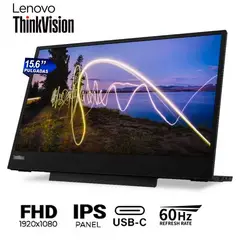 LENOVO - Monitor Portátil ThinkVision M15 Full HD IPS USB-C Ultraligero