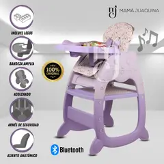 BABY - Silla de Comer 3 en 1 «MUSICAT» Musical Purple