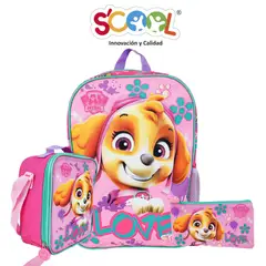 GENERICO - Set Mochila+Lonchera+Cartuchera Paw Patrol