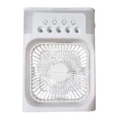 GENERICO - Ventilador portátil humidificador con luz LED - Blanco