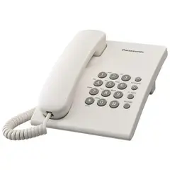 PANASONIC - TELÉFONO FIJO ALÁMBRICO NEGRO KX-TS500LW