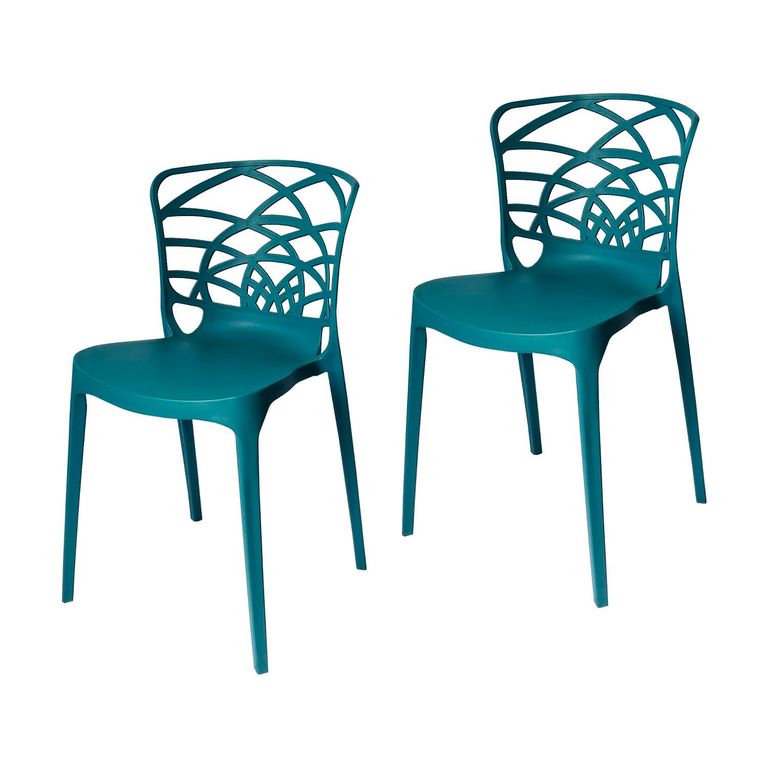 Silla de polipropileno modelo Charlize cobalto - set x 2 sillas