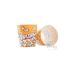 RYBIU IMPORT - Pack2 Balde Practico de Popcorn Amarillo Y+Regalo Stickers