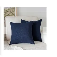 GENERICO - COJIN CUADRADO PELO CORTO 35X35 AZUL MARINO
