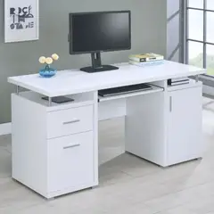 R&R MUEBLES - Escritorio Moderno Momochi Blanco