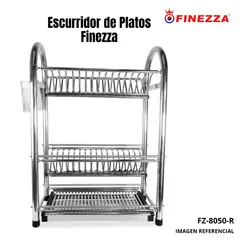 FINEZZA - Escurridor de platos acero inoxidable FZ-8050-R