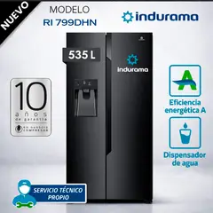 INDURAMA - Refrigerador Side by Side No Frost de 535L con Dispensador - RI-799DHN
