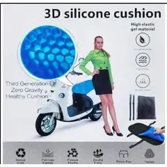 GENERICO - Cojin 3d en gel panal para moto a bateria