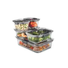 RUBBERMAID - Set de 5 herméticos de vidrio 2118303