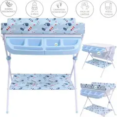 EBABY - Bañera Cambiador Maxi AZUL BALLENA