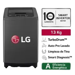 LG - Lavadora LG 13 Kg Carga Superior WT13BPBK Negro claro