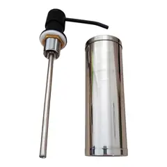 GENERICO - Dispensador de Jabón Líquido para Cocina Acero Cromado Negro Mate