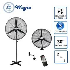 GENERICO - Ventilador Industrial WAYRA WI3002 pedestal y pared 30 con Control