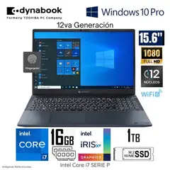 DYNABOOK - Laptop Tecra A 50K PML20U139011 Intel Corei7-1260P 16GB RAM 1TB SSD 15.6" FHD WIND 10 PRO