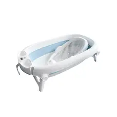 CARESTINO - Bañera Plegable con Sorporte Hawaii Azul