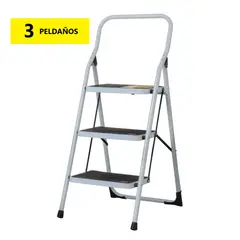 PRETUL - Escalera Tubular 3 Peldaños Plegable Soporta 150 kg PRETUL.