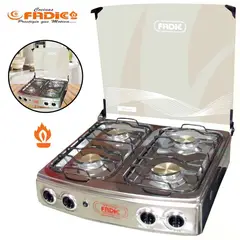FADIC - Cocina de Mesa con Tapa de Vidrio Karen 22 4h