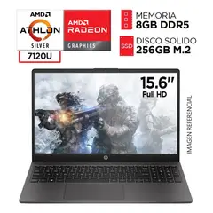 HP - Laptop Amd Athlon Silver 7120U DDR5 8GB SSD 256GB Pantalla 15,6 pulgadas HD