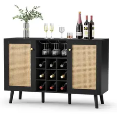 GENERICO - Mueble Bar Moderno Con Ratan Husnia Amore Home