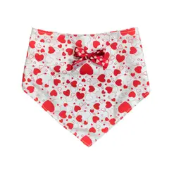 GENERICO - Bandana comic mascotas perro y gato corazón San Valentín L