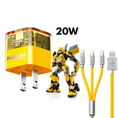 TRANSFORMERS - Combo TF-K05 20W + Cable TF-A03 Amarillo Carga rápida