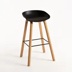 GENERICO - Silla de Bar Misuri Vintage - Negro