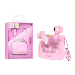 HOCO - Audífono Bluetooth Rosado con Estuche Tipo Bolso Sonido Premium