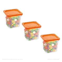 POLINPLAST - Set de 3 Reposteros Primor N°1 con Tapa Hermética